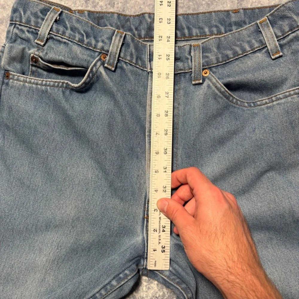 Vintage 70s Levis 517 Orange Tab‎ Mens Bootcut Jeans Light Wash 34x32 USA Made